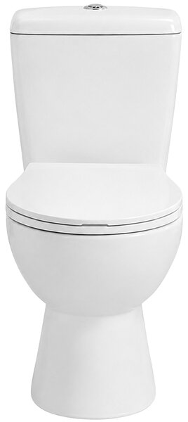 CERANO - WC kombi Dure, Rimless + PP sedátko - biela lesklá - 73,5x38 cm