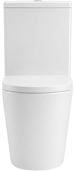 CERANO - WC kombi vyvýšené Comforto, Rimless + PP sedátko - biela lesklá - 90,5x39 cm