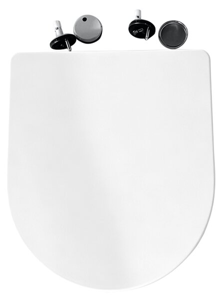 CERANO - WC sedátko Toluco - Soft Close - plast - biela lesklá - 36,4x4,3x43,2 cm