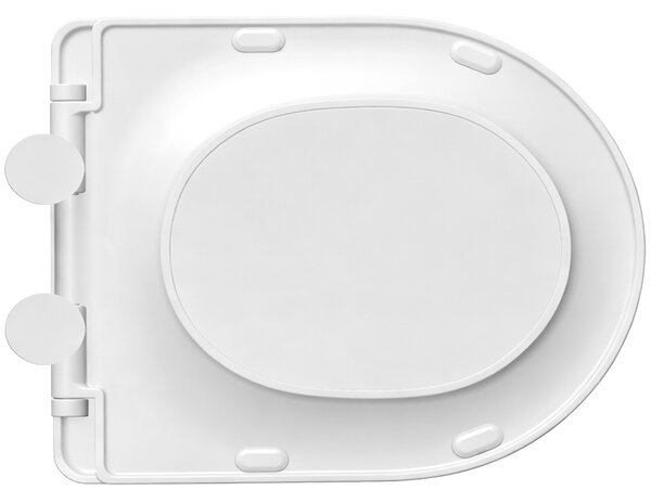 CERANO - WC sedátko Toluco - Slim - Soft Close - plast - biela lesklá - 36,2x3,4x42,8 cm