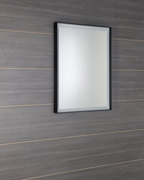 Sapho Sapho, SORT LED podsvietené zrkadlo 600x800mmm, čierna mat, ST080