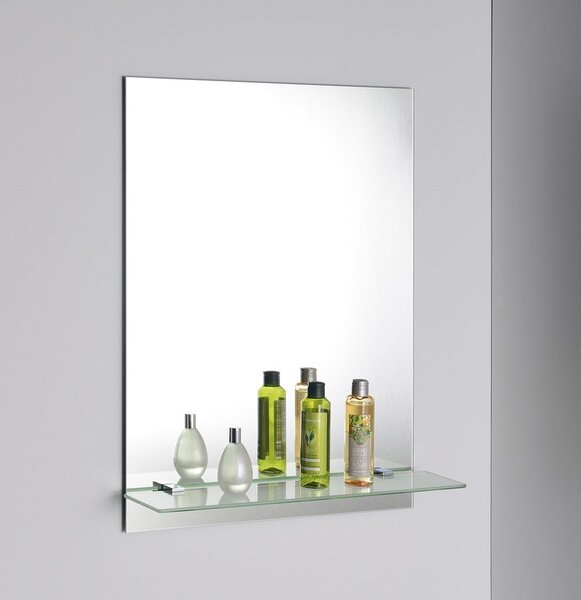 Aqualine Aqualine, Zrkadlo 60x80cm, vrátane závesov a otvorov pre polici, 22430