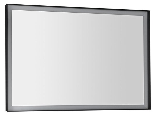 Sapho, SORT LED podsvietené zrkadlo 1000x700mmm, čierna mat, ST100