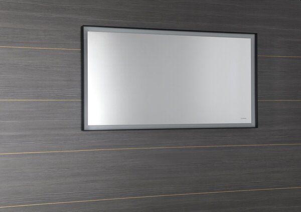 Sapho Sapho, SORT LED podsvietené zrkadlo 1200x700mmm, čierna mat, ST120