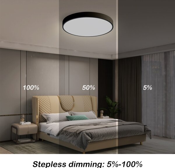 Immax NEO 07248L-LED Stmievateľné svietidlo SEMPLICI 36W/230V Wi-Fi Tuya čierna +DO