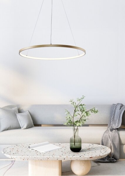 Zuma Line 2023201-GD60 - LED Luster na lanku BRENO LED/28W/230V 3000/4000/6000K