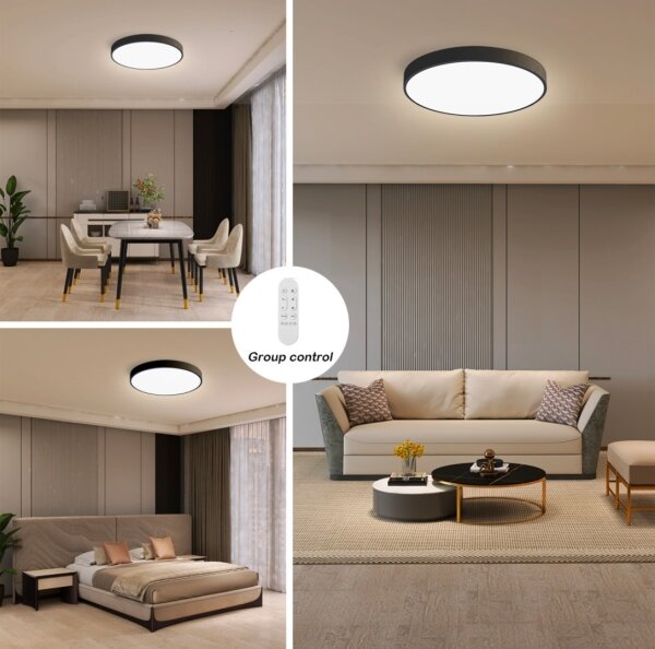 Immax NEO 07248L-LED Stmievateľné svietidlo SEMPLICI 36W/230V Wi-Fi Tuya čierna +DO