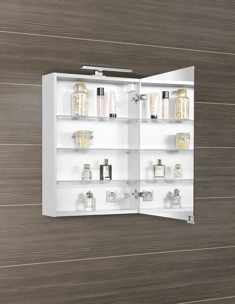 Sapho Sapho, MIRRÓ galérka s LED osvetlením, 50x70x16cm, ľavá/pravá, biela, MC050-0030