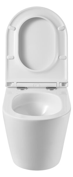 Invena Limnos, závesná WC misa so Swirlflush 490x370x360 mm + toaletné sedadlo s pomalým zatváraním, biela, INV-CE-93-001-L