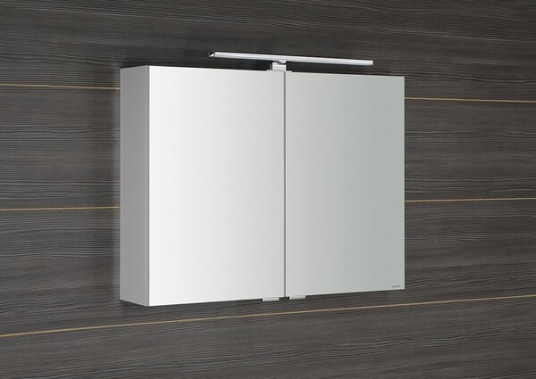 Sapho Sapho, RIWA galérka s LED osvetlením, 81x60x17cm, biela lesk, RIW080-0030