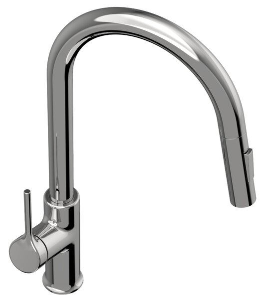 Invena Farsala, drezová batéria s výsuvnou 2-funkčnou výlevkou h-433, chrómová, INV-BZ-40-U01-S
