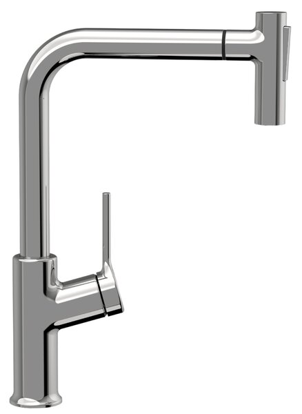 Invena Farsala, vysoká drezová batéria s 2-funkčnou výsuvnou výlevkou h-369, chrómová, INV-BZ-40-L01-S