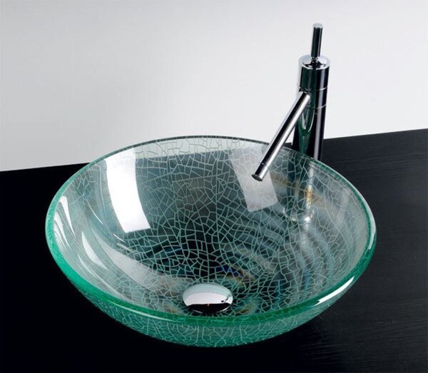 Sapho Sapho, ICE sklenené umývadlo priemer 42 cm, 2501-04