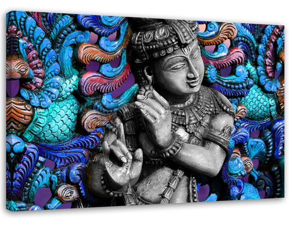 Gario Obraz Budha na mozaikovom pozadí Veľkosť: 100 x 70 cm, Prevedenie: Obraz na plátne