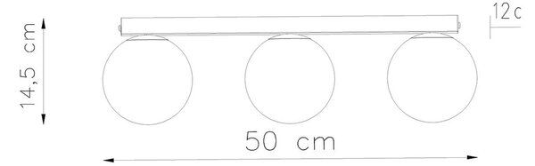 Biele stropné svietidlo so skleneným tienidlom ø 12 cm Umerta – Sollux