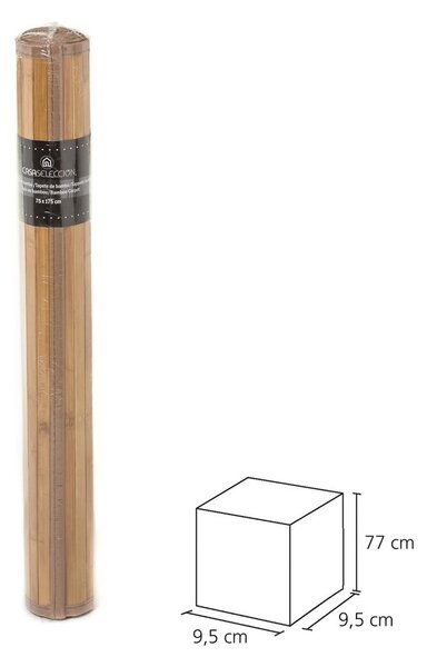 Tmavohnedý bambusový koberec 75x175 cm – Casa Selección