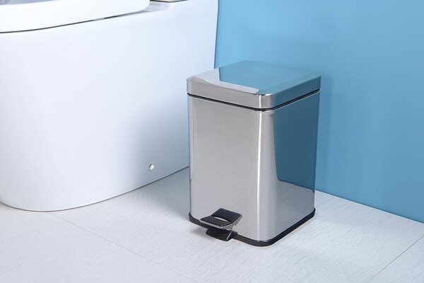 Aqualine Aqualine, SIMPLE LINE odpadkový koš guľatý 20l, leštená nerez, 27120