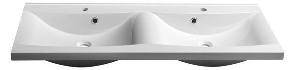 Sapho Sapho, LUCIOLA dvojumývadlo 120x48cm, liaty mramor, biela, 50122