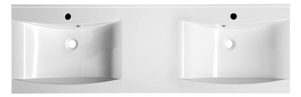 Sapho Sapho, LUCIOLA dvojumývadlo 150x48cm, liaty mramor, biela, 50154