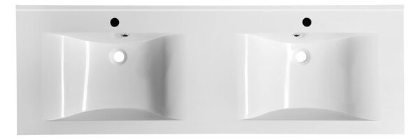 Sapho Sapho, FLAVIA dvojumývadlo 150x50cm, liaty mramor, biela, 68154