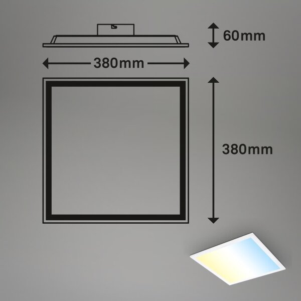 Brilo - LED Stmievateľné stropné svietidlo LED/21W/230V 38x38 cm biela