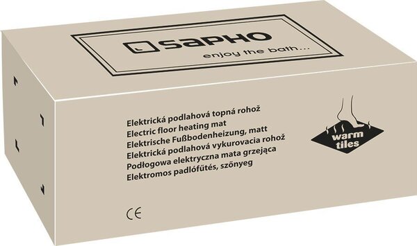 Sapho Sapho, WARM TILES elektrická podlahová vykurovacia rohož 0,8m2, 130W, WTM08