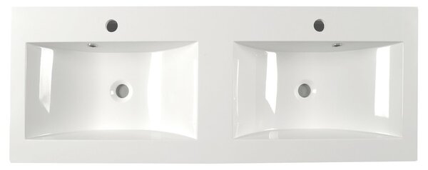 Sapho Sapho, YUKON dvojumývadlo 120x45cm, liaty mramor, biela, YU120