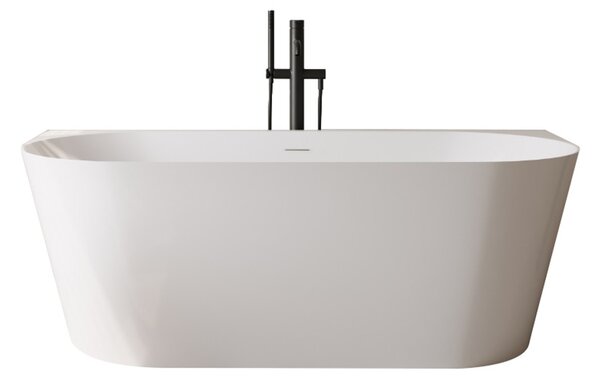 Erga Norah Slim, voľne stojaca vaňa ku stene 170x70 cm + odtoková zátka, biela lesklá, ERG-NORAH-SLIM-170070-WH-WH