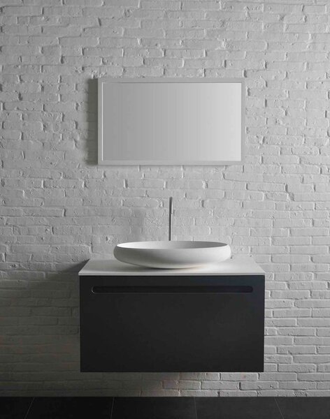 Sapho Sapho, THIN oválne umývadlo 600x400x112mm, na dosku, matná biela, WN213