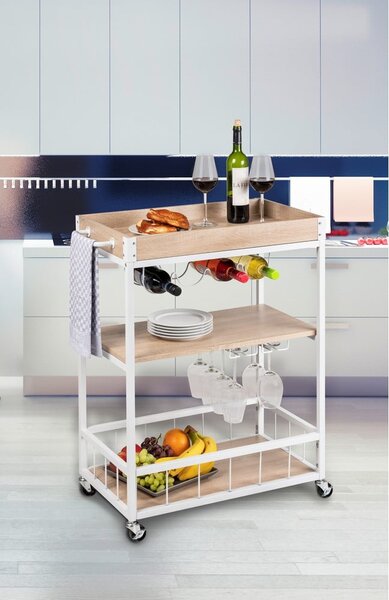 Servírovací stolík na kolieskach 40x80 cm Rustico - Wenko