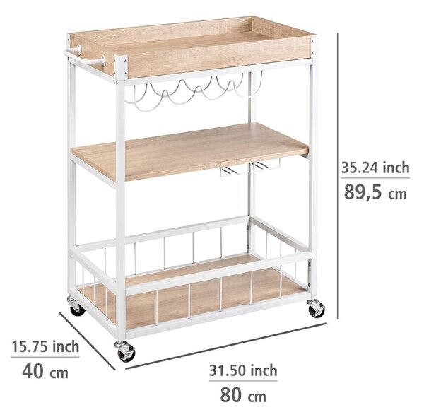 Servírovací stolík na kolieskach 40x80 cm Rustico - Wenko