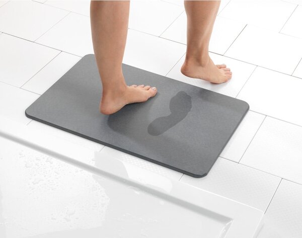 Sivá kúpeľňová predložka z kremeliny 39x60 cm Simi – Wenko