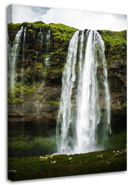 Obraz na plátne Vodopád v zelených horách Rozmery: 40 x 60 cm