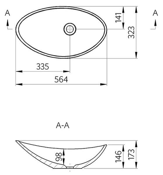 Sapho Sapho, ROSSETA umývadlo 56,4x32,3cm, liaty mramor, biela, RS564