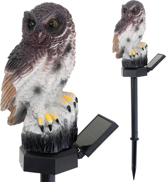 Solárna sova Led záhradná lampa Veľká nálepka Svetlo Záhradná dekorácia
