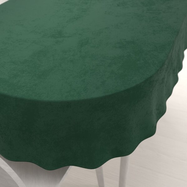 Biante Zamatový oválny obrus Velvet Prémium SVP-012 Zelený 100x140 cm