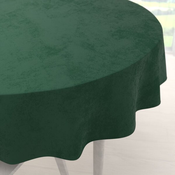 Biante Zamatový okrúhly obrus Velvet Premium SVP-012 Zelený Ø 110 cm