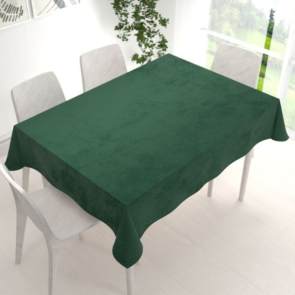 Biante Zamatový obdĺžnikový obrus Velvet Premium SVP-012 Zelený 50x100 cm