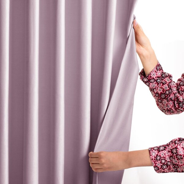 Záves AmeliaHome Velvet s multifunkčnou páskou ružový, veľkosť 140x270