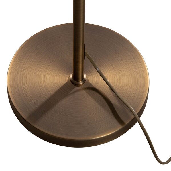 Stojacia lampa bronzová s oválnym zamatovým tienidlom s dizajnom listov 50 cm - Parte