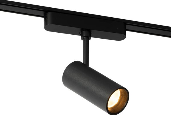 Moderné čierne bodové svetlo pre 1-fázový koľajnicový systém 9W 3000K - Magnetic Gert