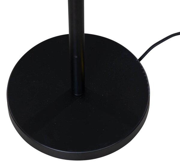 Stojacia lampa čierna s tienidlom z taupe zamatu 50 cm - Simplo