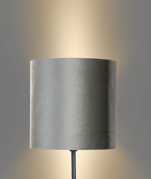 Stojacia lampa čierna so zeleným zamatovým tienidlom 40 cm - Simplo