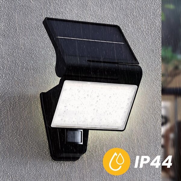 LUMILED solárne svietidlo pre exteriér s detektorom pohybu 2 režimy solárne nástenné svietidlo IP44 solárne svetlo bezpečnostné nástenné svietidlo nástenné svietidlo vonkajšie svetlo studená biela