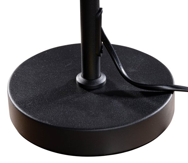 Stolová lampa čierna s taupe zamatovým tienidlom 35 cm - Parte