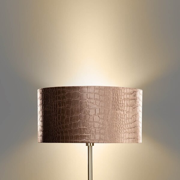 Stojacia lampa mosadz s velúrovým tienidlom krokodíl 50cm - Simplo