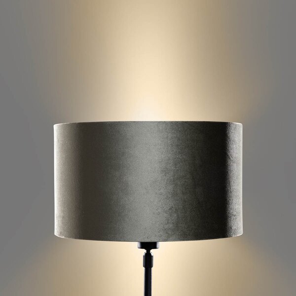 Stolová lampa čierna so zeleným zamatovým tienidlom 35 cm - Parte