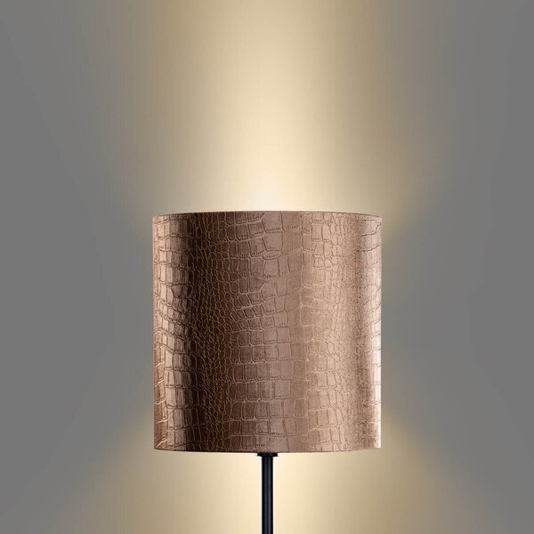 Stojacia lampa čierna s velúrovým tienidlom krokodíl 40 cm - Simplo