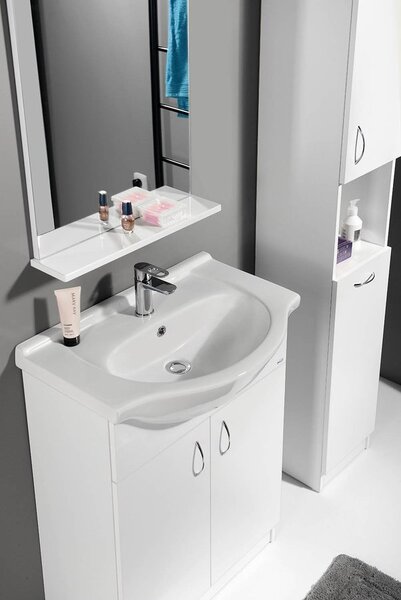 Aqualine Aqualine, SIMPLEX ECO 65 umývadlová skrinka s umývadlom 63x83,5x30,7cm, SIME650
