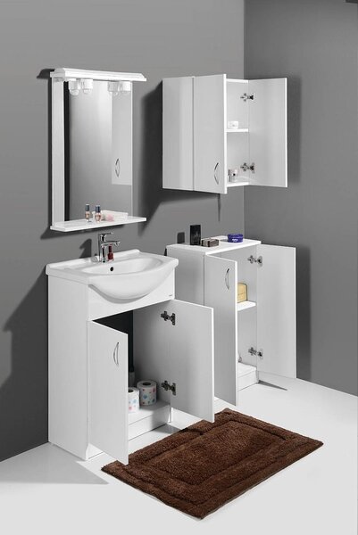 Aqualine Aqualine, SIMPLEX ECO 60 umývadlová skrinka s umývadlom 58,5x83,5x30,7cm, SIME600